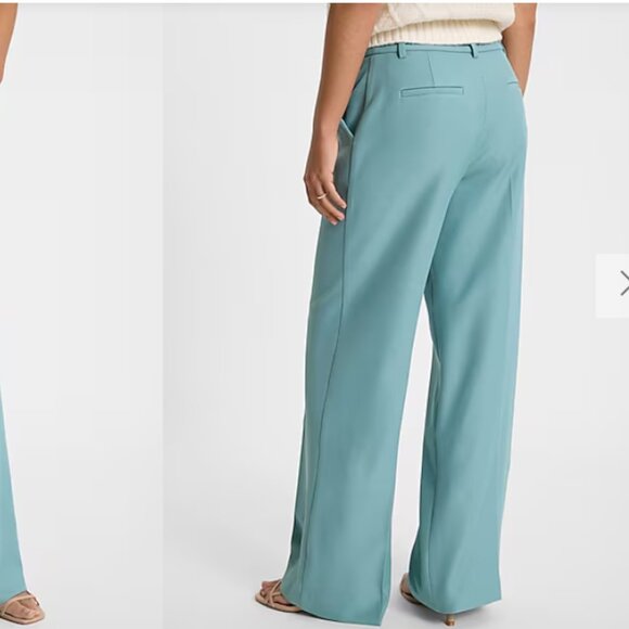 Elegant Teal Women's Trousers - Picture 2 of 11